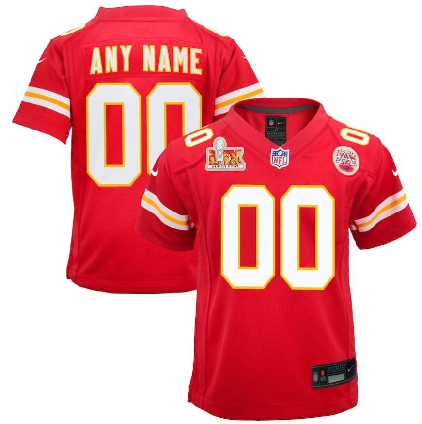 Youth Kansas City Chiefs Nike Red Super Bowl LIX Custom Team Game NFL Jersey